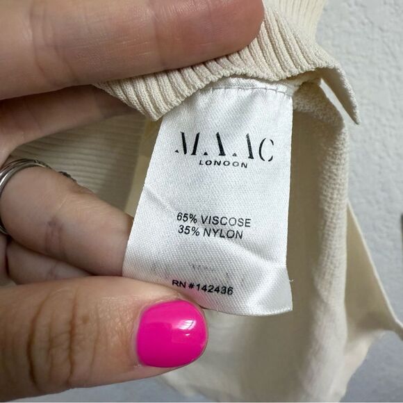 MAAC London Ecru Knit Top | Size M - Picture 4 of 5